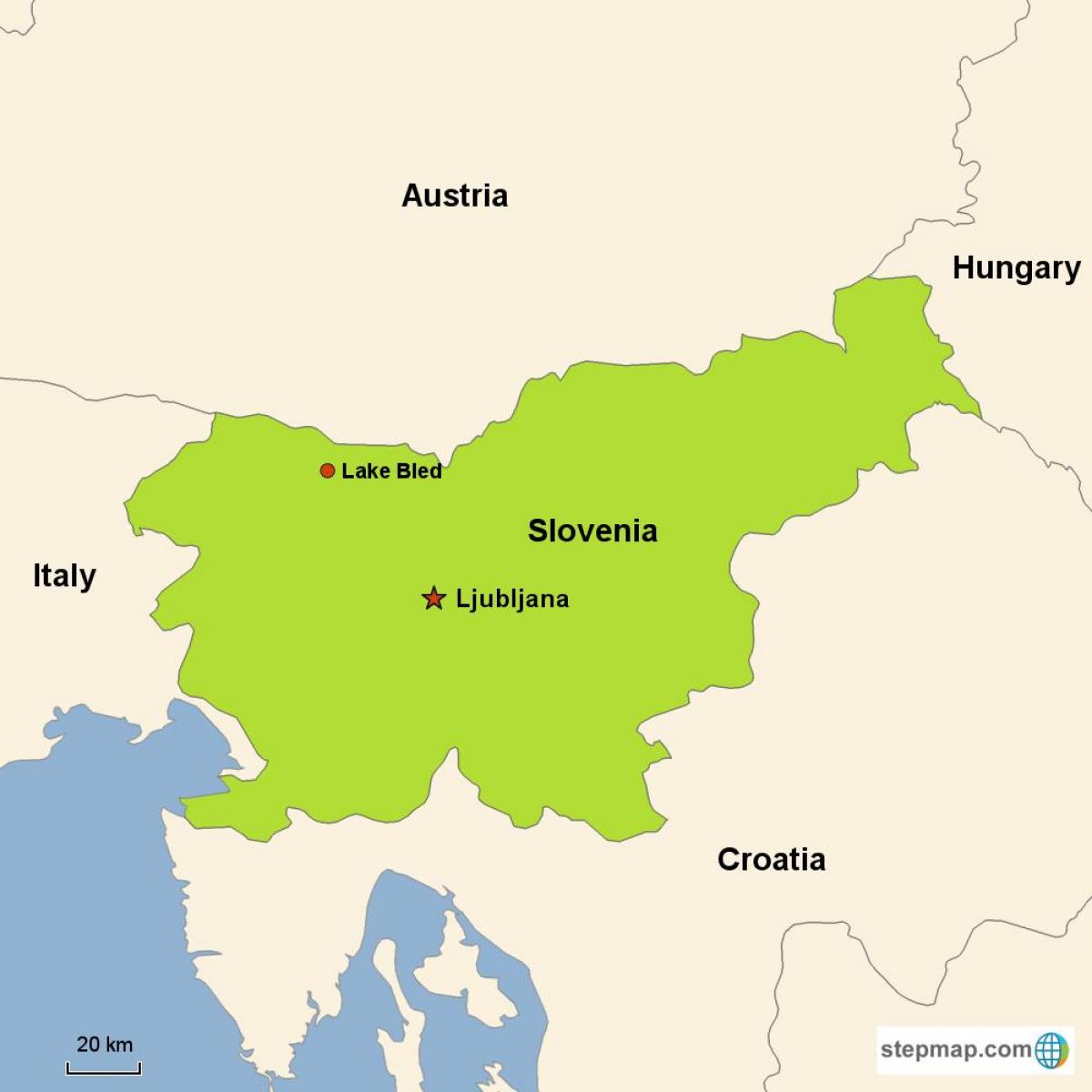 지도 류블랴나의 슬로베니아